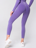 Colanți modelatori fără cusături, de culoare mov, material gros