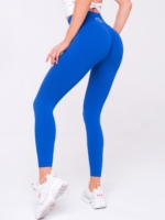 дамски спортен клин с висока талия е син цвят