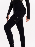 Αθλητικό μαύρο κολάν με τσέπες και αγκράφα από την Peach Pump