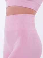 Damskie, jasnoróżowe legginsy z tkanym logo Peach Pump