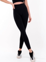 Дамски спортен клин с висока талия в черен цвят