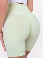 Svetlozelená farba "Limetky" dámske krátke legíny s tvarovacím efektom Peach Pump