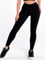 Colanți negri fără cusături cu talie joasă de la Peach Pump