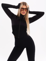 Športová mikina priľahlá po tele s korzetom modelujúcim postavu