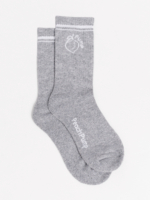 Сиви спортни чорапи с бели линии Peach Pump