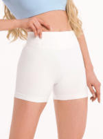 Fehér sport leggings közepes derékmagassággal, varrás nélküli anyagból