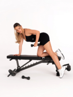 Salopetă sport neagră cu bretele subțiri cu spatele încrucișat