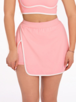 Розова спортна пола с цепка, и долен клин с джобове