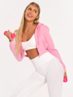 Moderna kratka sportska majica s kapuljačom i izrezanim detaljima u struku