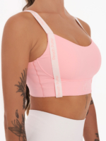 Ροζ μπουστάκι με ροζ επιγραφές Peach Pump κατά μήκος